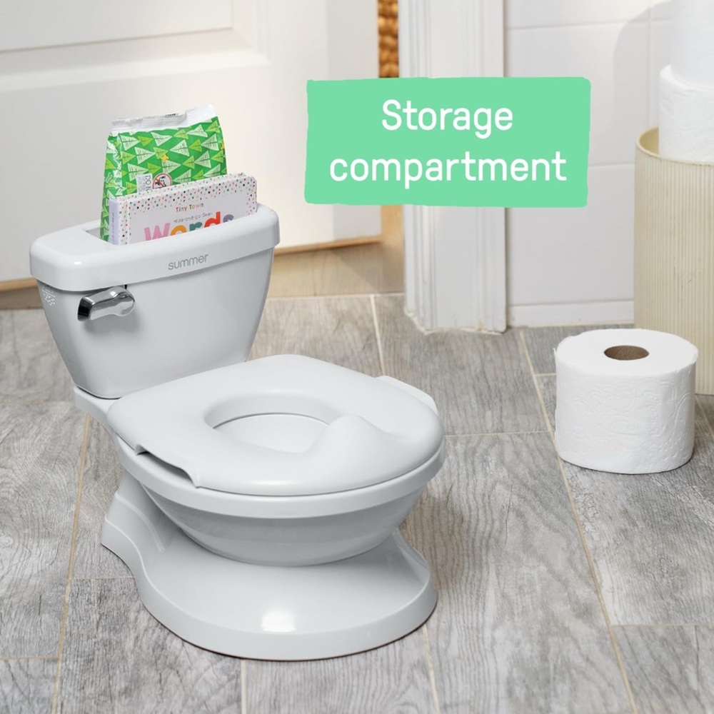 White Potty Training Toilet with pretend flusher makes noises